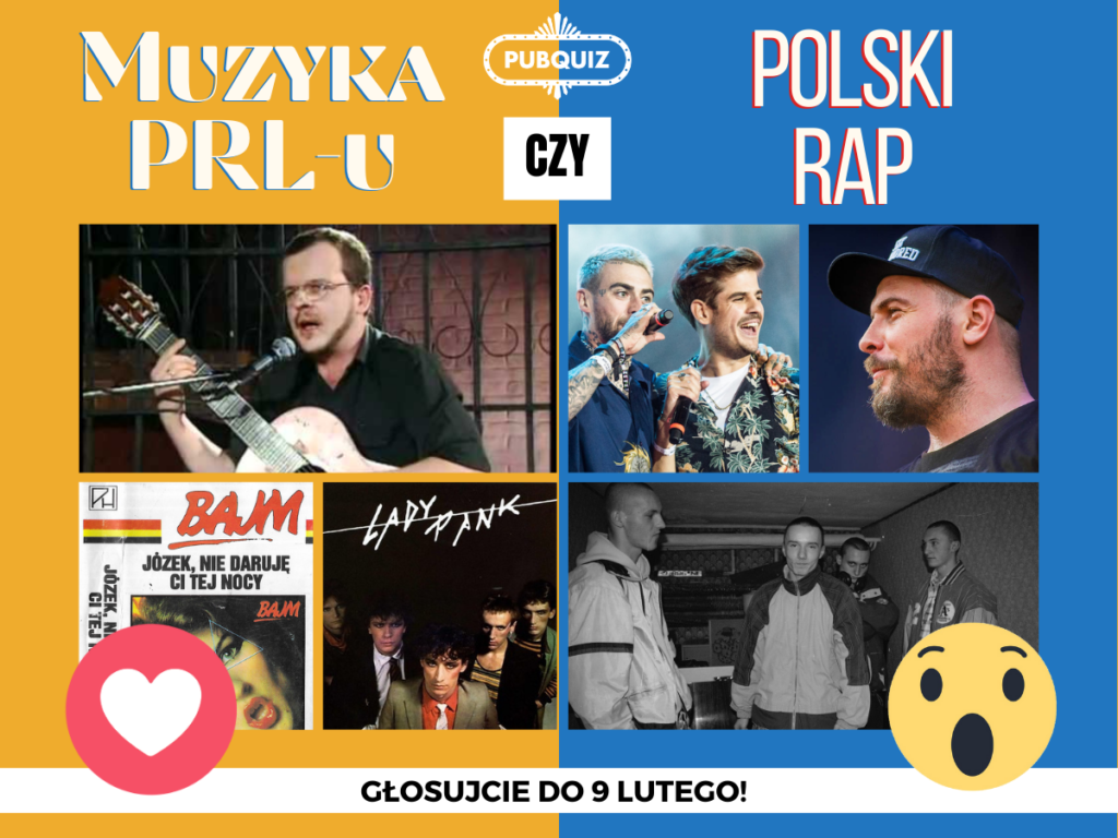 głosowanie na kategorię tygodnia pubquiz muzyka prl czy polski rap