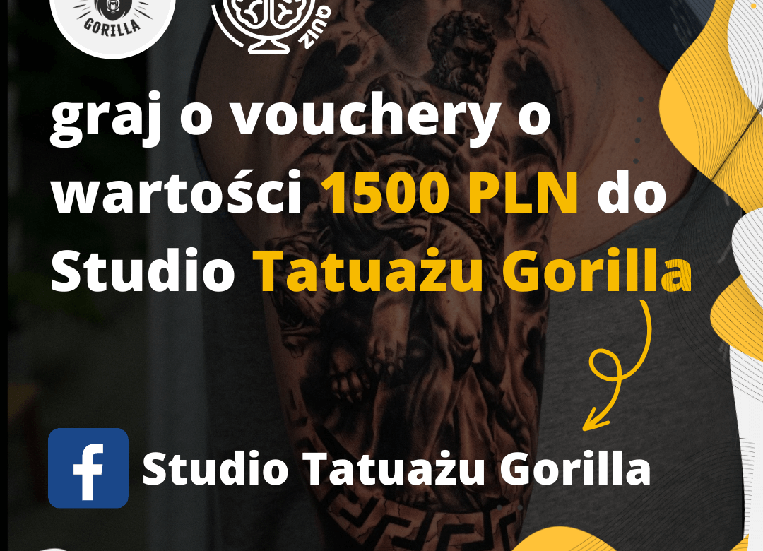 współpraca pubquiz łódź studio tatuażu gorilla vouchery do zdobycia
