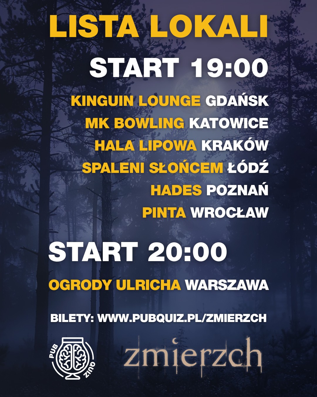lista lokali pubquiz zmierzch