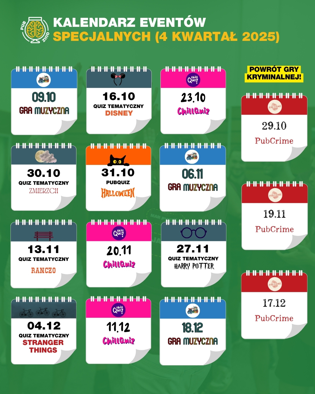lista quizow tematycznych i gier specjalnych q4 2025
