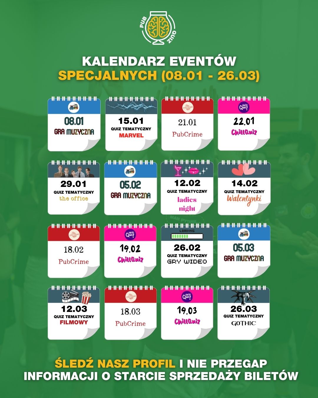 kalendarz gier specjalnych pubquiz 2026 1 kwartal