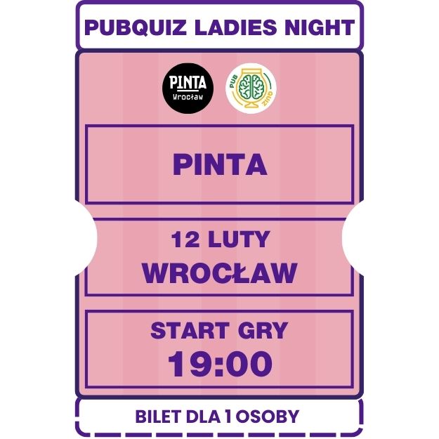 2026.02.12 [CZWARTEK] LADIES NIGHT PINTA Wrocław 19:00