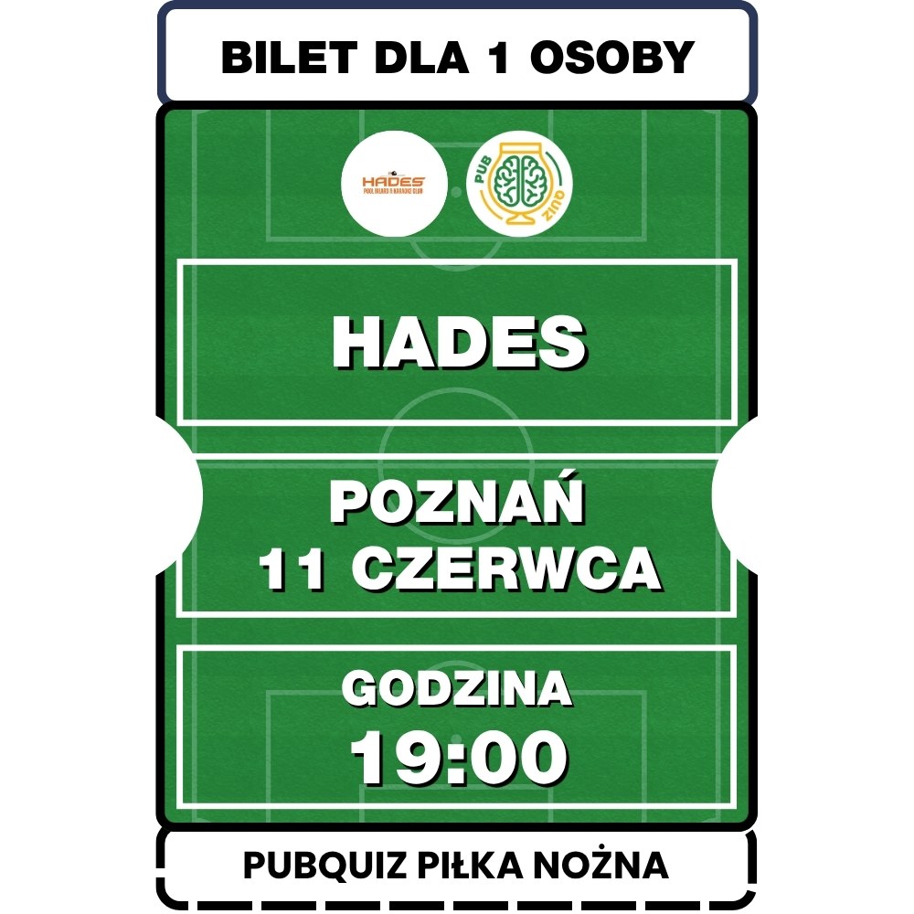 2026.06.11 [CZWARTEK] QUIZ PIŁKA NOŻNA Hades Poznań 19:00