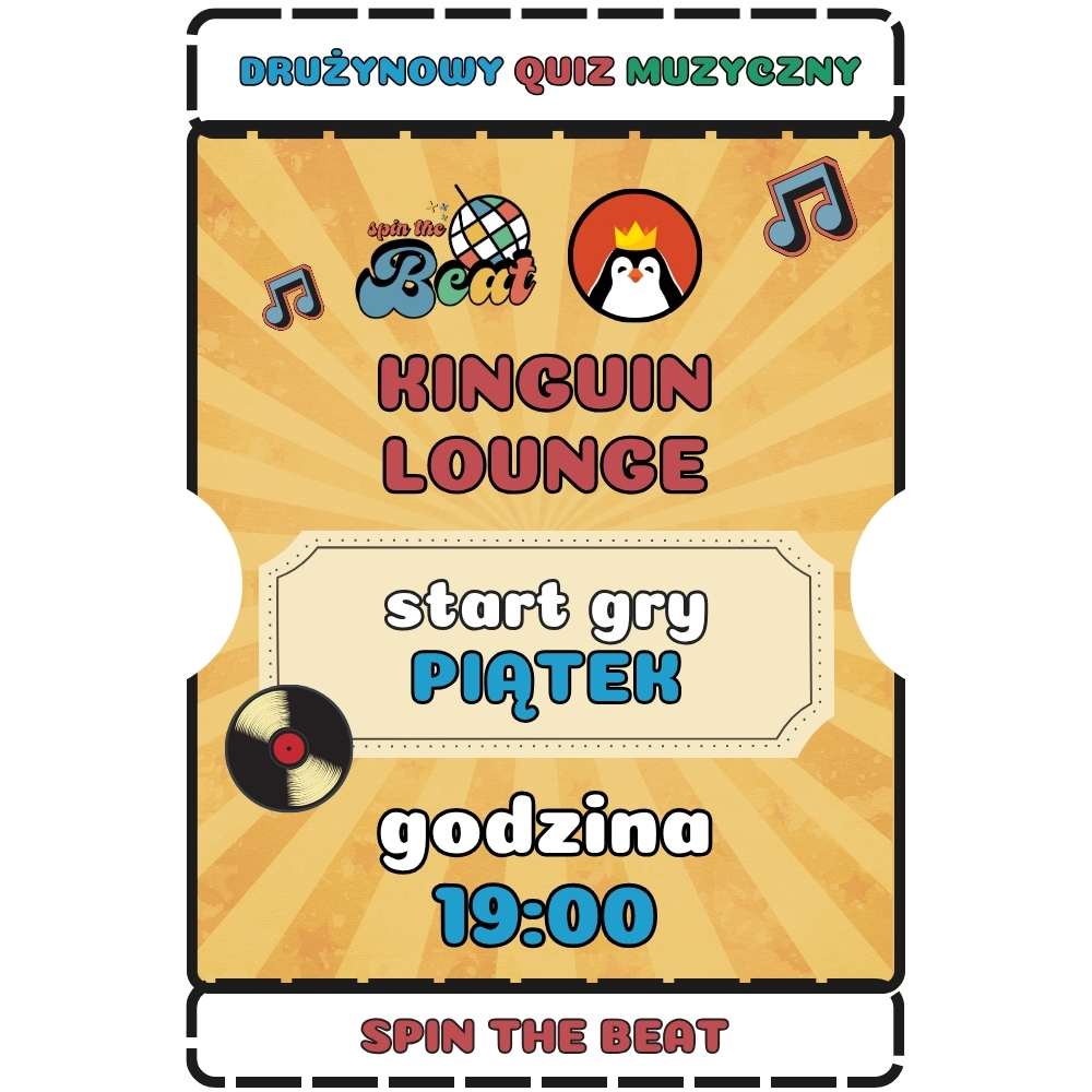 2026.07.10 [PIĄTEK] SPIN THE BEAT Kinguin Lounge Gdańsk 19:00
