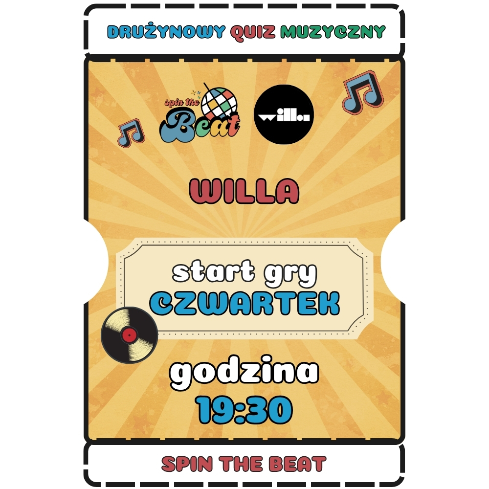 2026.06.25 [CZWARTEK] SPIN THE BEAT Willa Łódź 19:30