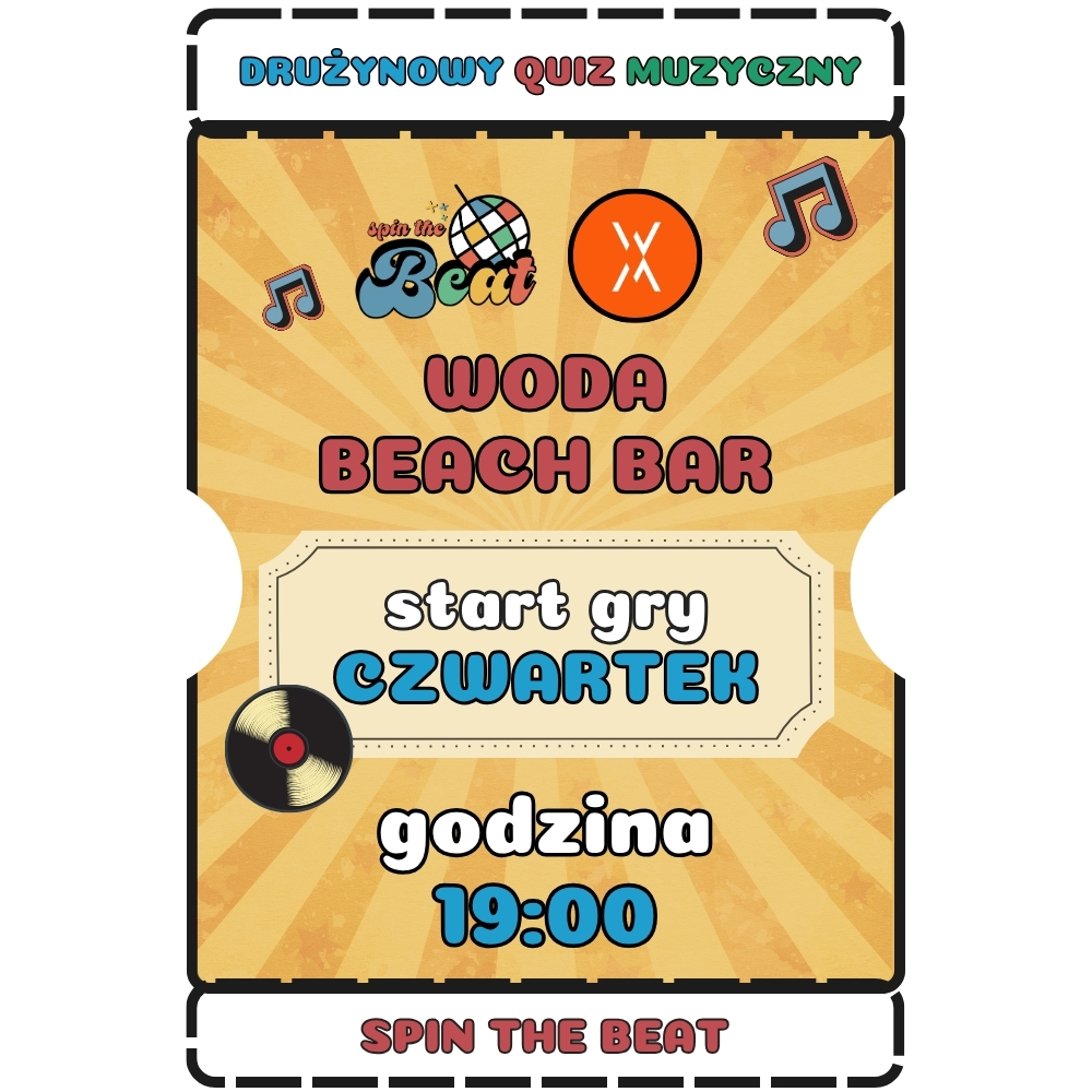 2026.06.25 [CZWARTEK] SPIN THE BEAT Woda Beach Bar Katowice 19:00